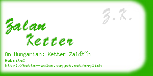 zalan ketter business card